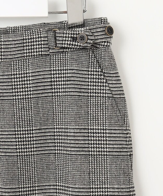 J.PRESS LADIES クラシカル グレンチェック セミワイド パンツ ブラック系3