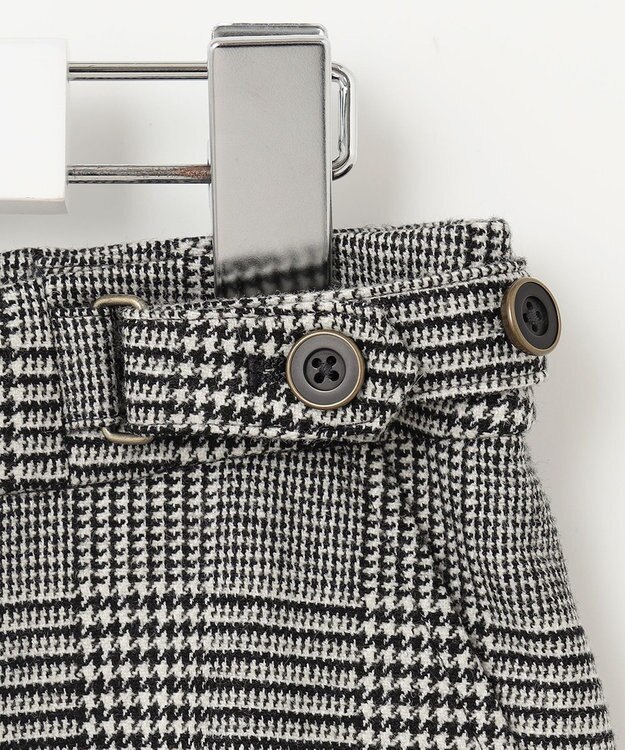 J.PRESS LADIES クラシカル グレンチェック セミワイド パンツ ブラック系3