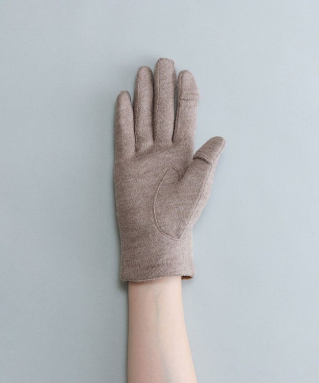 ORuKuBET タータンチェックジャージグローブ (WOMEN)【タッチパネル対応】 ベージュ