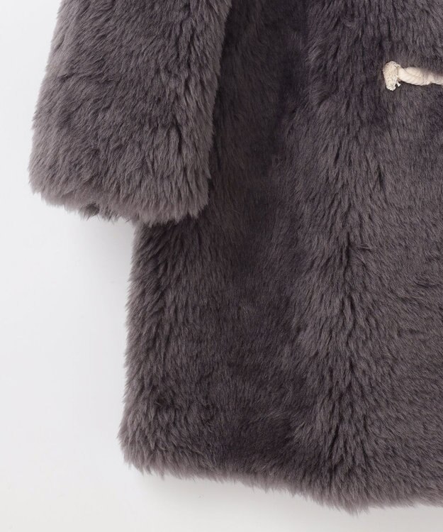 GRACE CONTINENTAL ウールボアショートコート チャコール