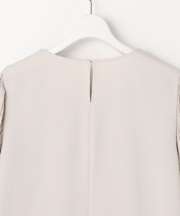 ANY SIS プリーツスリーブ ブラウス グレージュ