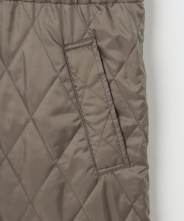 自由区 【洗える/リバーシブル】ブライトキルト リバーシブルコート カーキ系