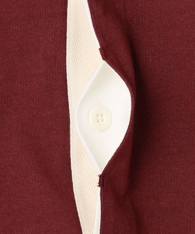 J.PRESS MEN 【J.PRESS ORIGINALS × CLUEL】【UNISEX】クレストロゴ ラガーシャツ ワイン系