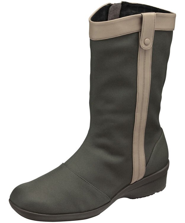 ASICS WALKING ペダラウォーキングシューズ 3E ヒール高3.5cm グリーン系