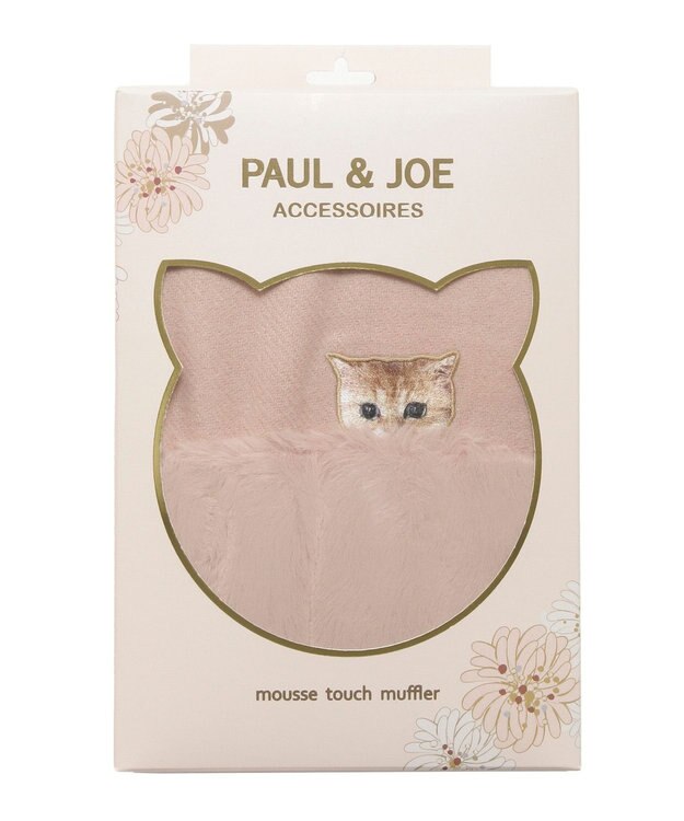 MOONBAT PAUL & JOE ACCESSOIRES ヌネットワッペン×ファームースタッチマフラー（パッケージ入り） ペールピンク