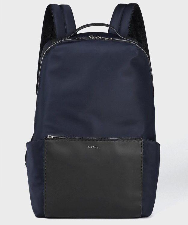 Paul Smith ナイロンブライトストライプトリム リュック ネイビー