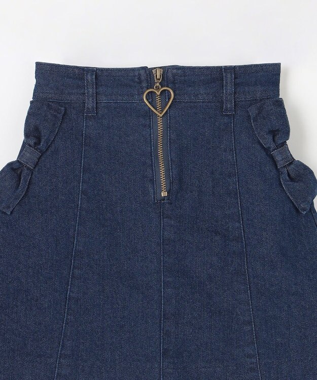 ANY KIDS リボン ポケット スカート デニム