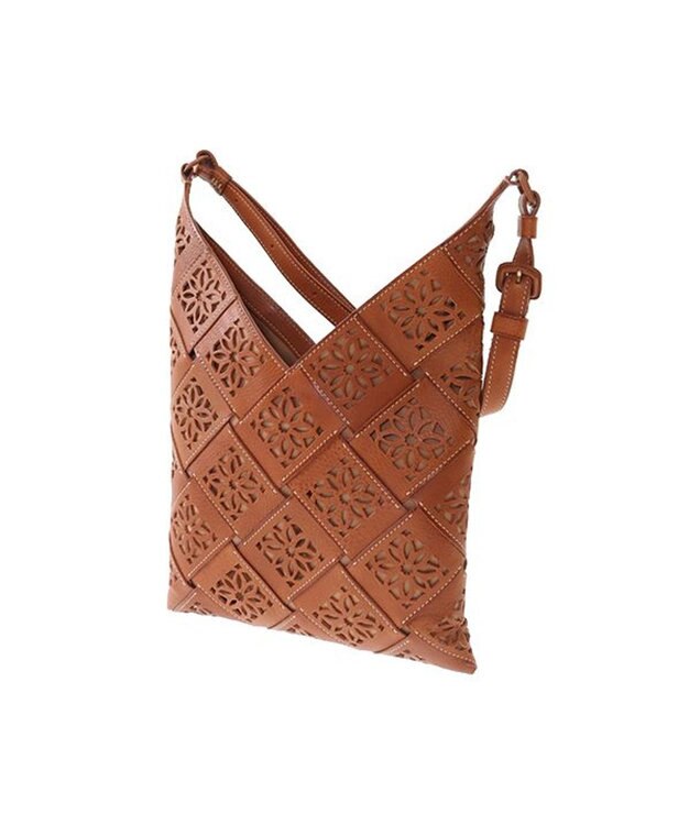 genten サステナブルカットワーク ショルダーバッグ チャ