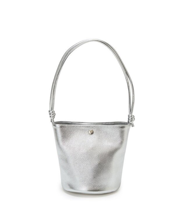 TOPKAPI 【Breath TOPKAPI】シュリンクレザー ノットハンドル 2way ショルダーバッグ シルバー