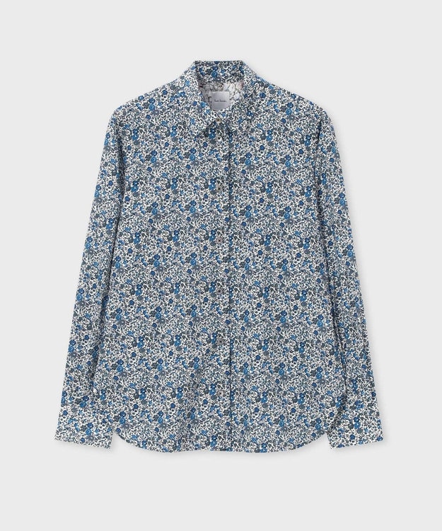 Paul Smith リバティプリント 長袖シャツ ライトブルー