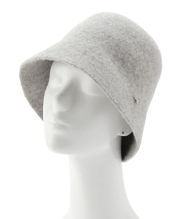 MOONBAT PAUL & JOE ACCESSOIRES 【畳める】ウール100%ネコチャーム付クロッシェ UV グレー