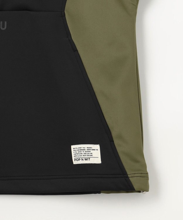 PW CIRCULUS 【MEN】カラーブロッキング プルオーバー ゴルフ ブラック系