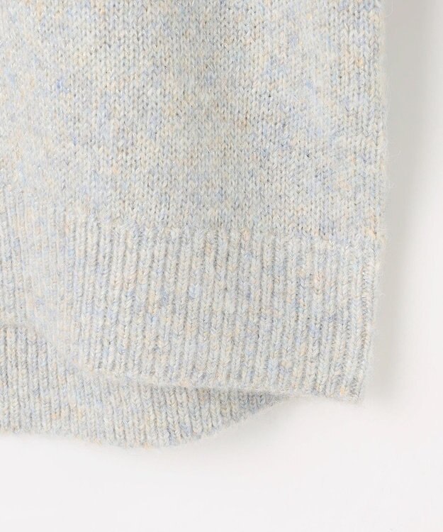 J.PRESS LADIES MIX COLOR クルーネック ニット サックスミックス系