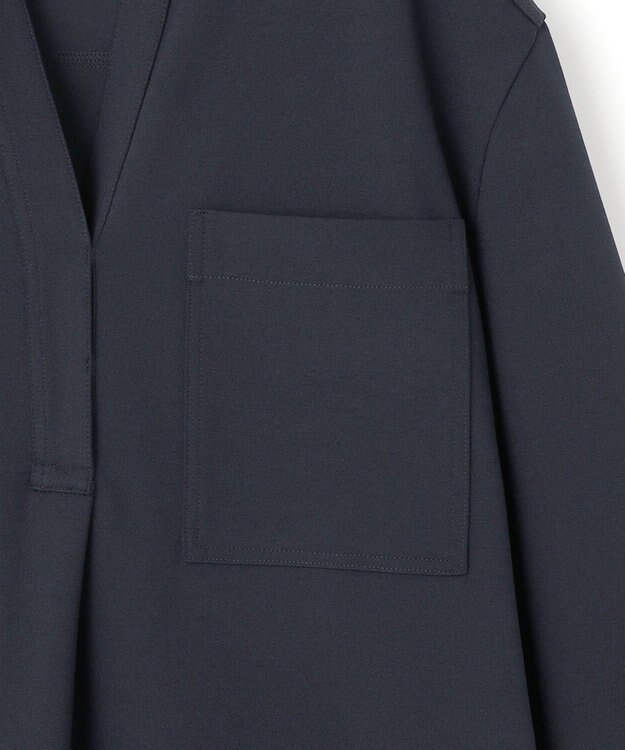 ICB 【WEB限定・洗える】ジョーゼットダブルジャージー ワンピース ネイビー系