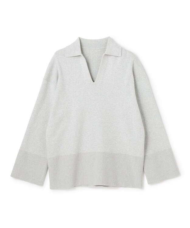 uncrave スウェットライクニット スキッパートップス TOPグレー