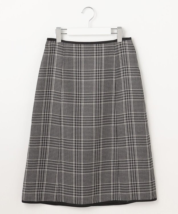 J.PRESS LADIES 【リバーシブル】リバーチェック スカート グレー系