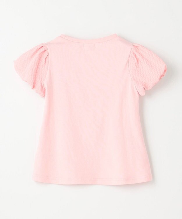 ANY KIDS フラワー 刺繍 Tシャツ ピンク