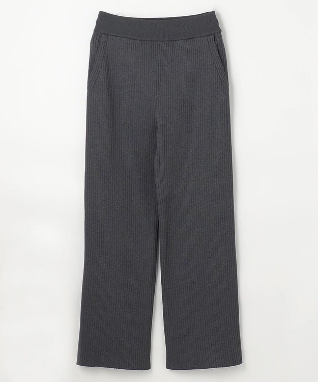 NAVE 【ReNAVE・手洗い可】スポンディッシュニットワイドリブパンツ グレー系