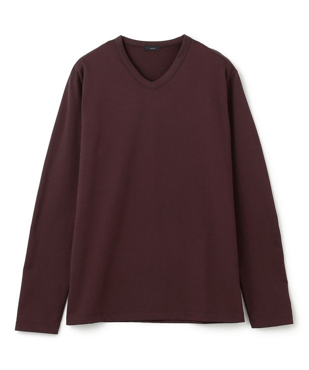 JOSEPH HOMME スビンソフトジャージー　Vネックカットソー ブラウン系