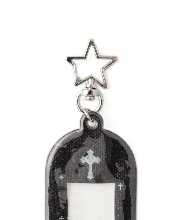 WEGO 【痛バ＆推し活グッズ】ラメモチーフIDフォトケースキーホルダー ブラック