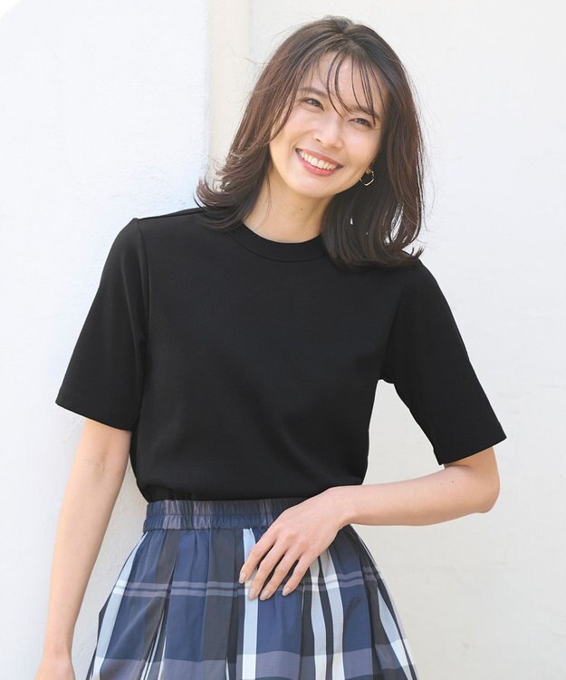 ANY L 【UVケア・接触冷感】コンパクトクルーネックＴシャツ ブラック