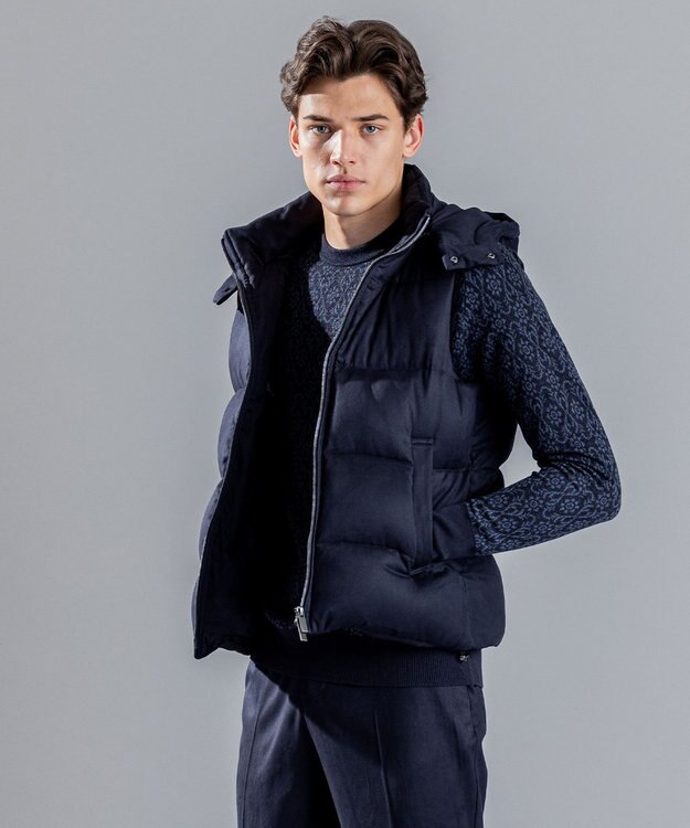 JOSEPH HOMME コマスウェード　ダウンベスト ネイビー系