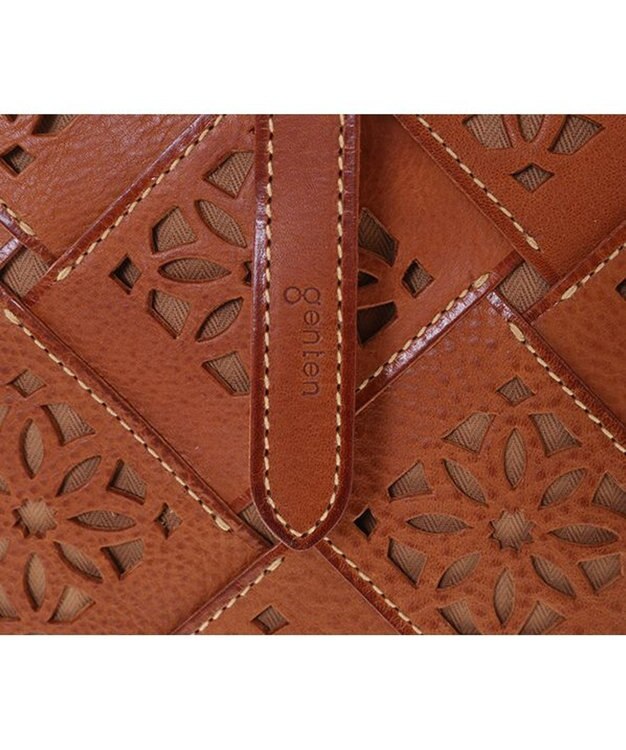 genten サステナブルカットワーク ショルダーバッグ チャ