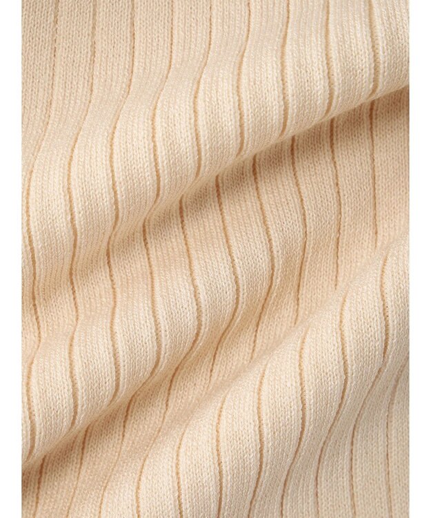 earth music&ecology 部分シアーニットプルオーバー Ivory