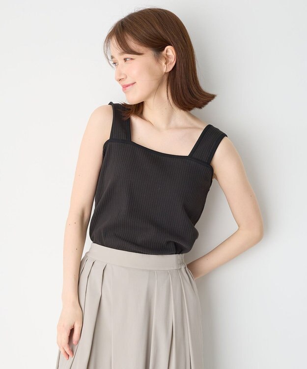 ANY スクエアタンクトップ ブラック