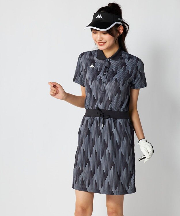 FILA GOLF／marie claire 【Kappa】ポロワンピース ブラック