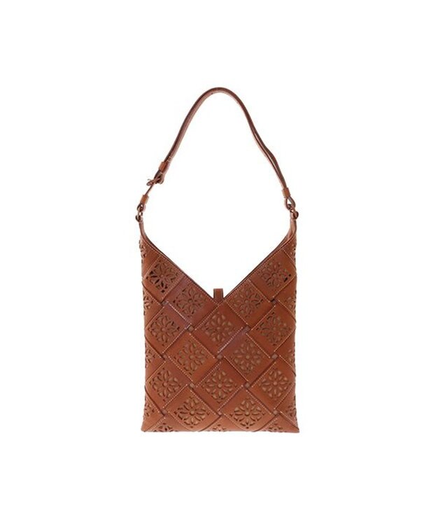 genten サステナブルカットワーク ショルダーバッグ チャ