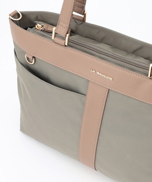 LA BAGAGERIE コンビ2WAYトートバッグ MEDIUM グレー