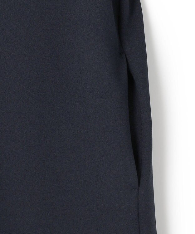 ICB 【WEB限定・洗える】ジョーゼットダブルジャージー ワンピース ネイビー系