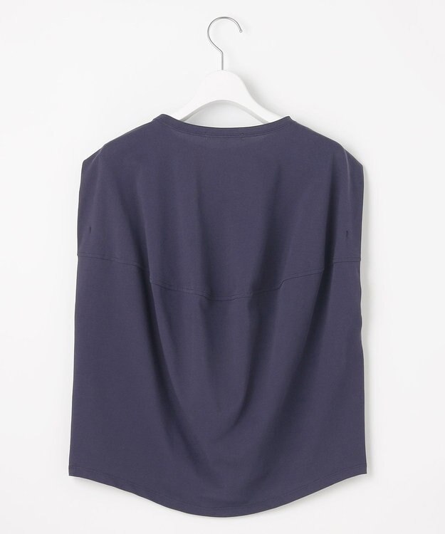 23区 【SLOW/一部店舗限定】ライトツイストコットン 切り替えデザイン Tシャツ パープル系