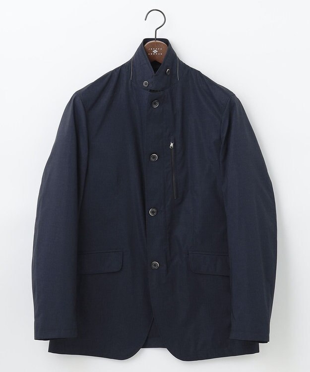 JOSEPH ABBOUD 【軽量・撥水加工】メランジストレッチジャケットブルゾン ネイビー系