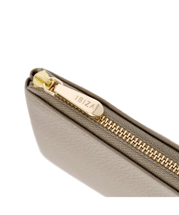 IBIZA 牛革　Ｌ字ファスナー長財布 ラベンダー