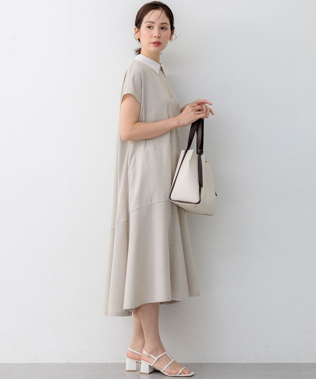 組曲 S 【先行予約】ライトリネンライク ワンピース ベージュ系