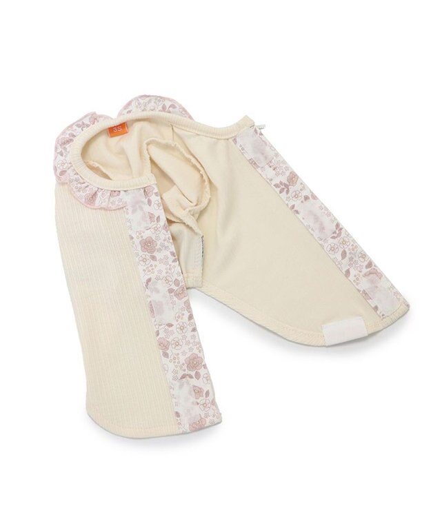 PET PARADISE 花柄 フリル 背中開き Tシャツ 小型犬 白~オフホワイト