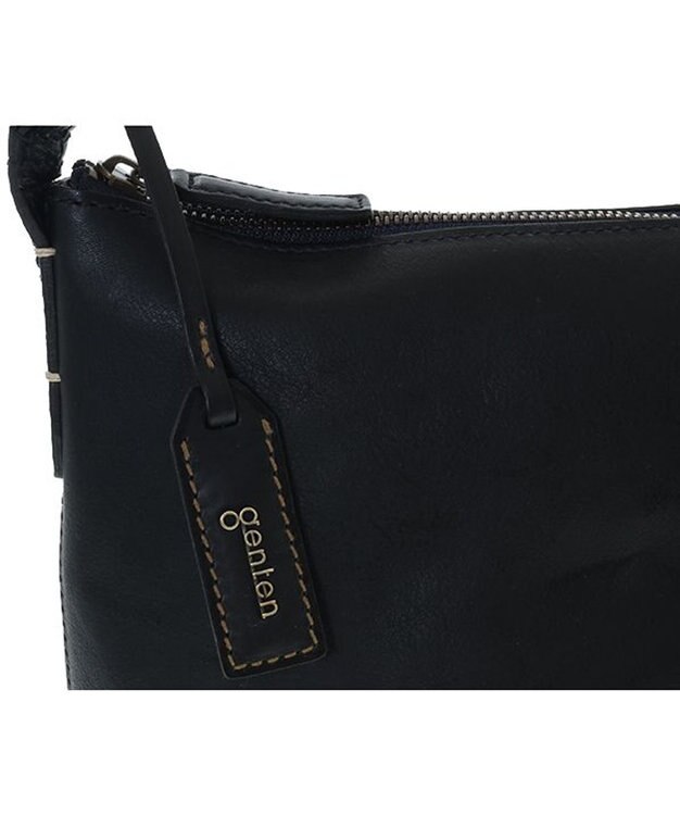 genten トスカ ショルダーバッグ ネイビー