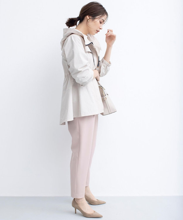 組曲 S 【WEB限定】フード付きライトブルゾン ベージュ系