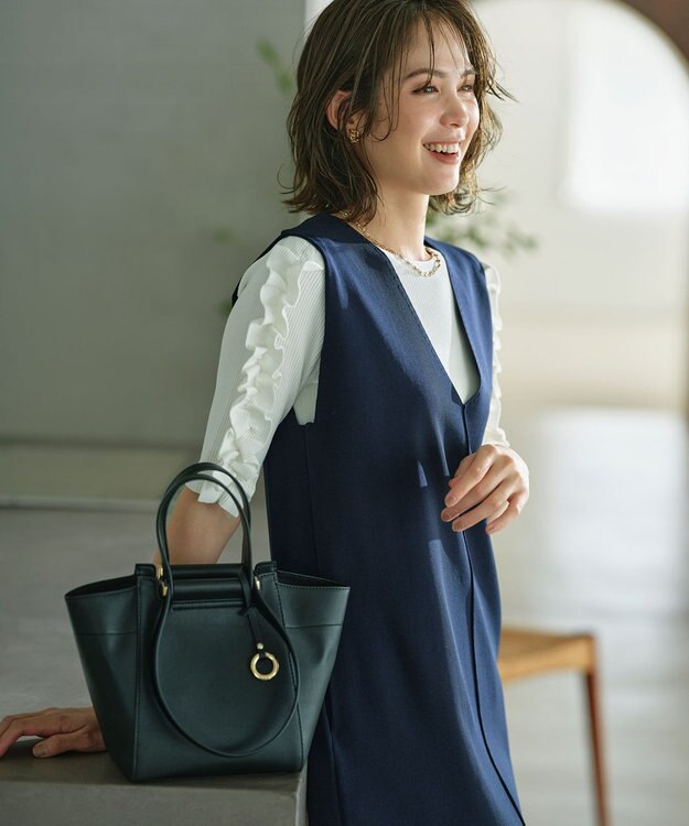 組曲 2wayハンドルスモールハンドバッグ ブラック系