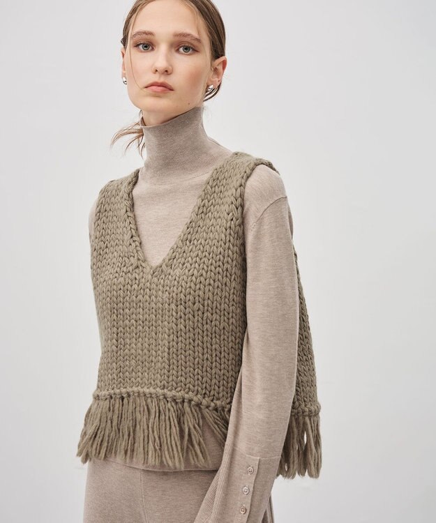 uncrave ハンドニット ジレ モカ