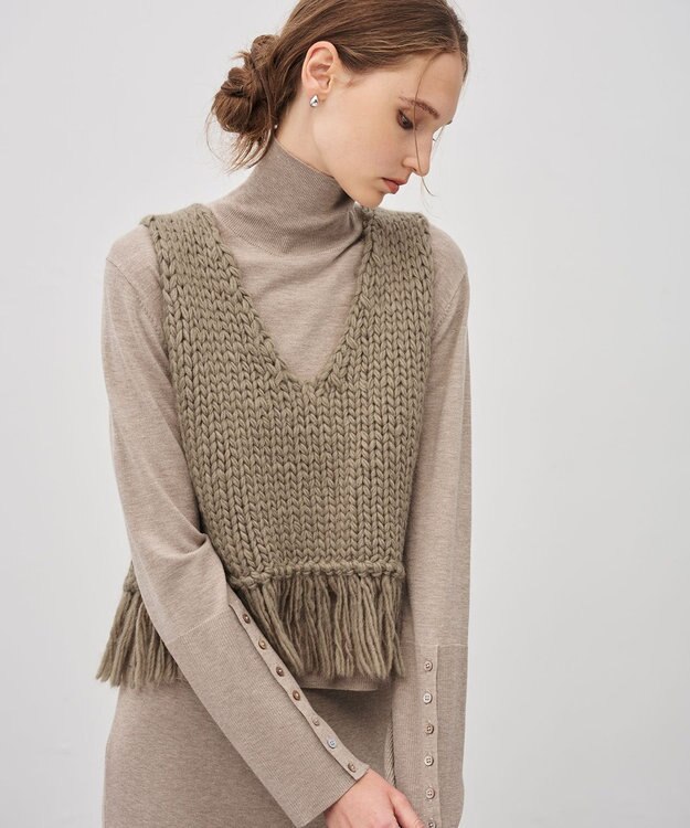 uncrave ハンドニット ジレ モカ