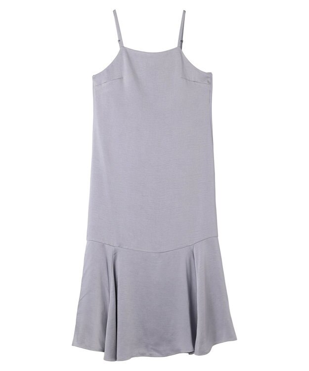 earth music&ecology サテンキャミワンピース Gray