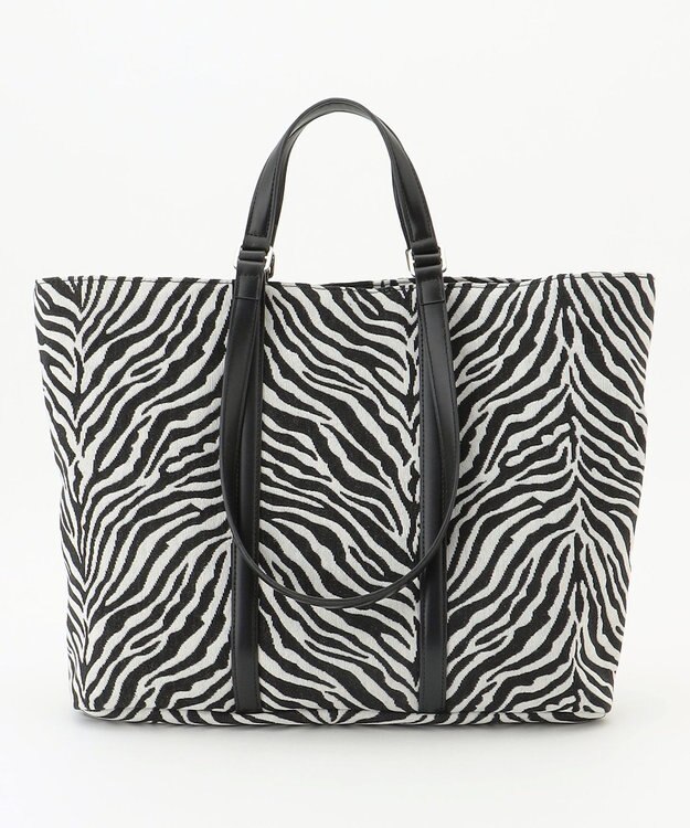 ICB 【A4サイズ収納可】2WAYハンドルトート ゼブラ柄系