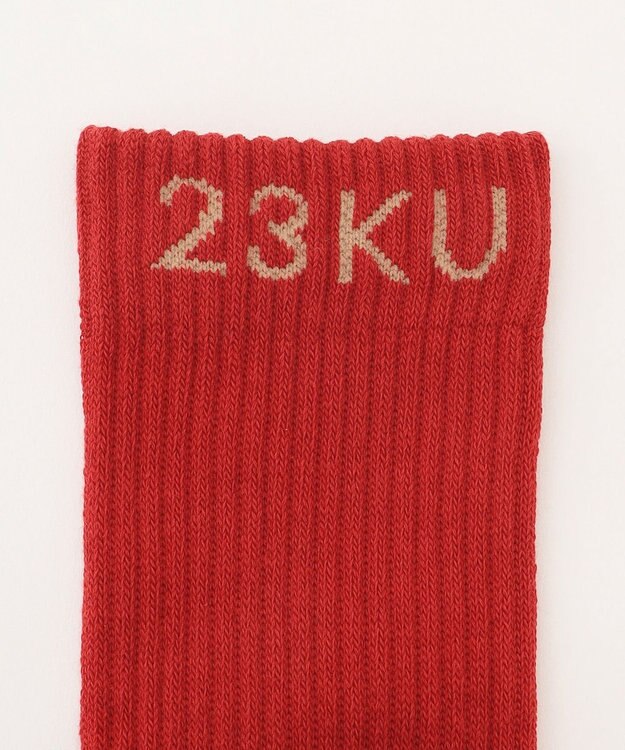 23区GOLF 【WOMEN】カラーブロック レギュラーソックス ワイン系