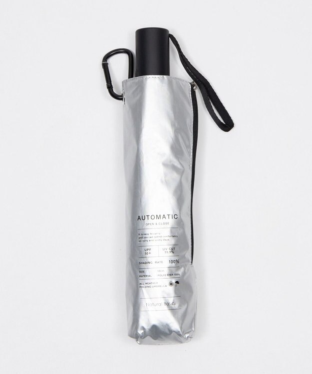 WEGO 【晴雨兼用/紫外線対策/日焼け対策】UV　58㎝メンズ折り畳み傘 シルバー