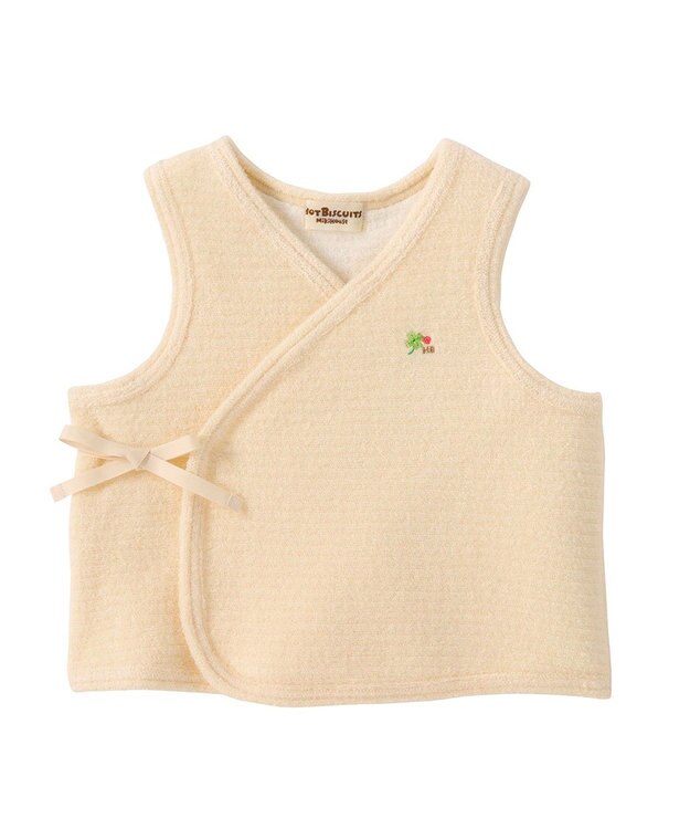 MIKI HOUSE HOT BISCUITS 【50-70cm】 パイル素材 ベビーベスト(胴着) ベージュ