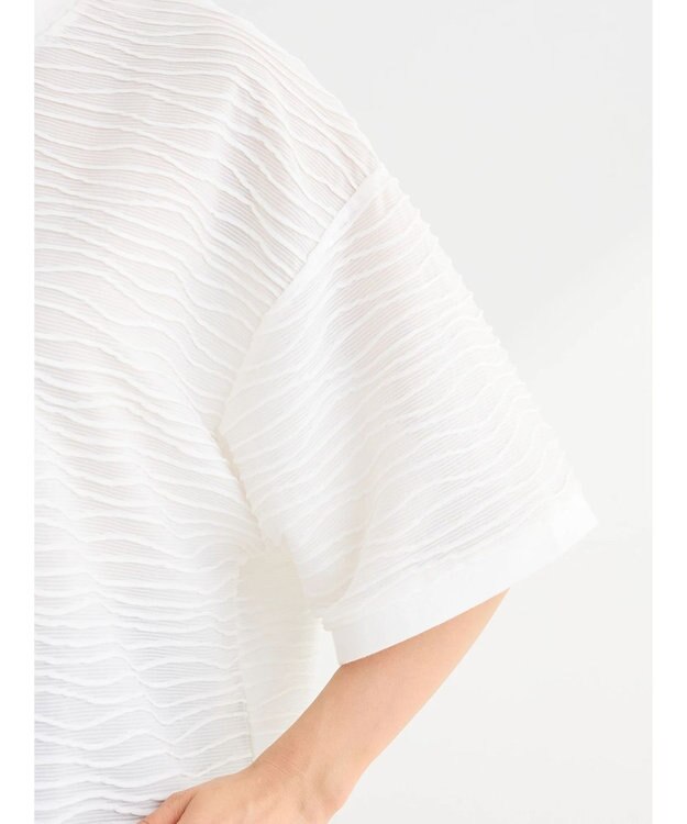 Green Parks ・Ｐｅｔｉｔ　Ｆｌｅｕｒ　ウェーブカットオーバーＴＥＥ Off White