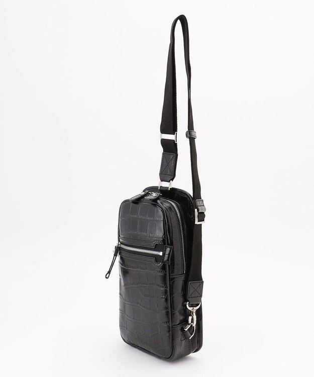 JOSEPH HOMME クロコダイルレザー 　ボディバッグ ブラック系